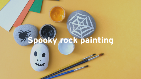 Spooky Rock Painting